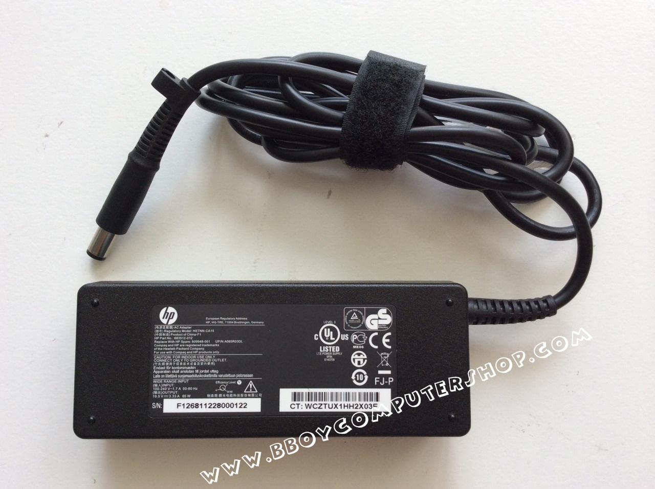 HP Adapter อะแดปเตอร์ ของแท้  HP/COMPAQ 19.5V 3.33A หัวเข็ม 7.4*5.0MM 65W **++