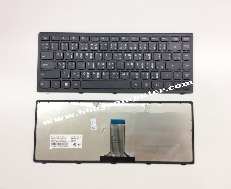 LENOVO Keyboard คีย์บอร์ด LENOVO G400S G405S G410S S410P Z410 Flex 14 ( รุ่นนี้มีสองแบบแกะเทียบสายแพรด้วยนะครับ)  ไทย- อังกฤษ