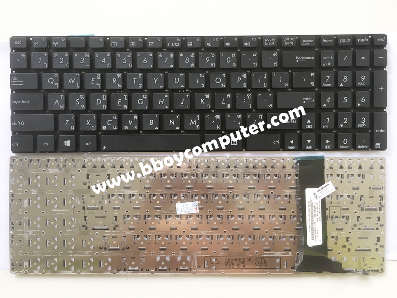 คีย์บอร์ด ASUS N56DP N56VZ N56VM N56VV N76 N76V N76S ไทย อังกฤษ ใช้แทน กับ  G550  N550 N750 ได้