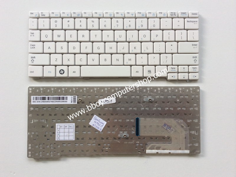SAMSUNG Keyboard คีย์บอร์ด SAMSUNG N148 N150 N158 NB20 NB30 สีขาว