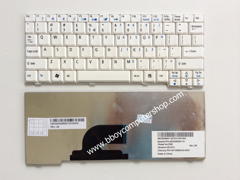 ACER Keyboard คีย์บอร์ด ACER ASPIRE ONE A110 A150 ZG5 D150  D250 สีขาว