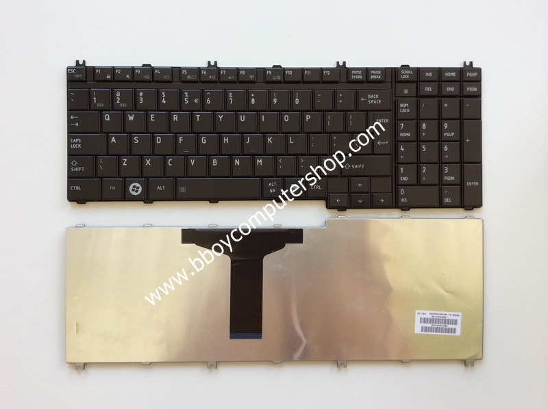 TOSHIBA Keyboard คีย์บอร์ด TOSHIBA SATELLITE A500 A505 P200 P300 L350 L500 TH-EN สกรีนไทยไม่คม