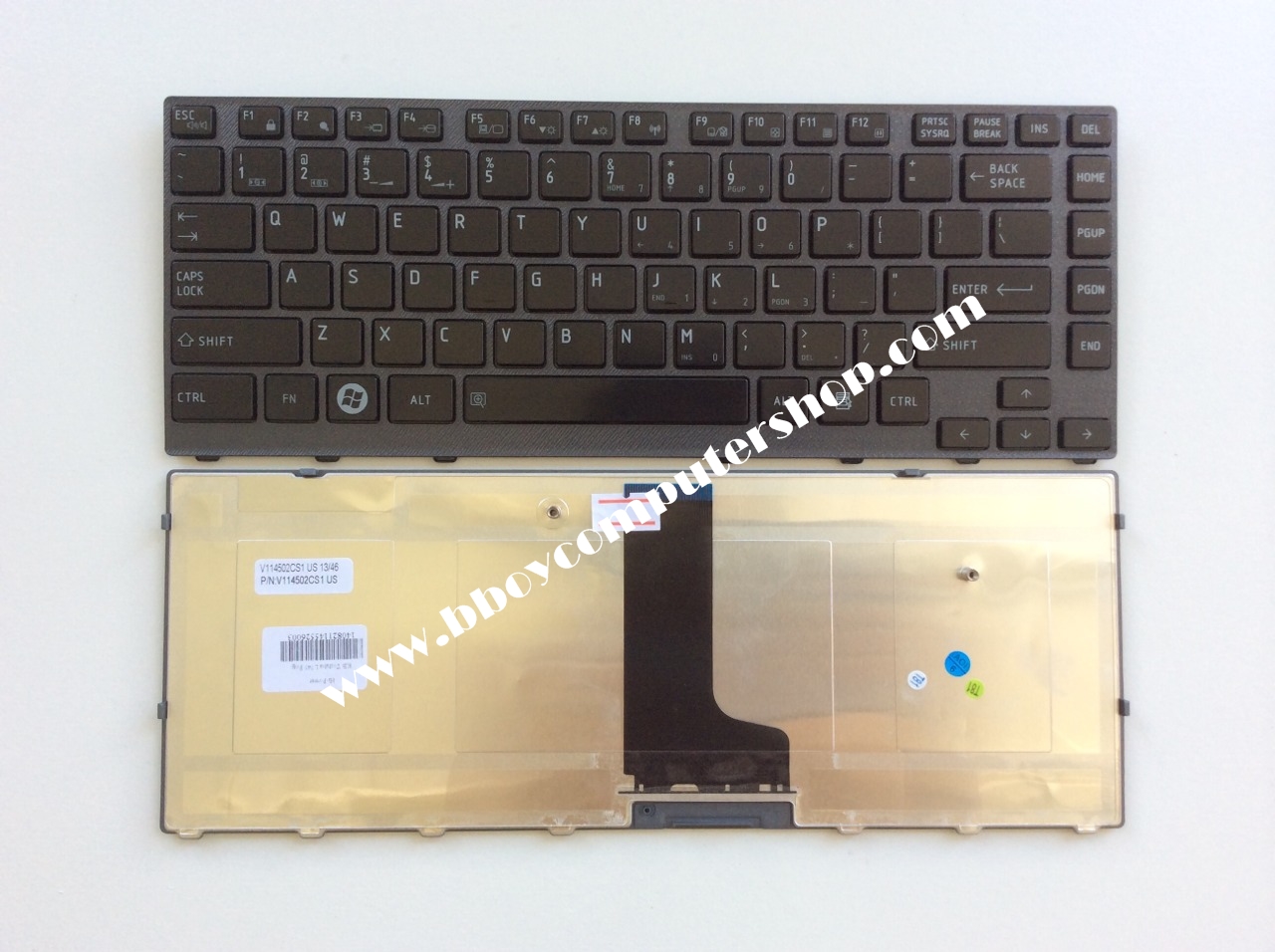 TOSHIBA Keyboard คีย์บอร์ด TOSHIBA SATELLITE M640 M640D M645 M645D M650 M600-10B M6001B พร้อมเฟรม สีดำ