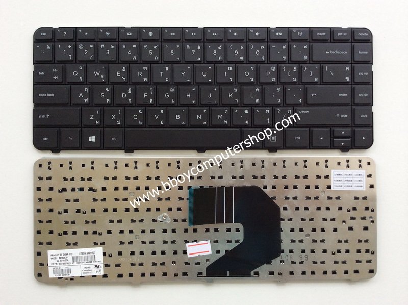 HP Keyboard คีย์บอร์ด HP CQ43 CQ45-7000 CQ45-706 G4-1000 G6-1000 HP 430 431 435 436 CQ57 CQ58 HP1000 ไทย-อังกฤษ-สีดำ ไทย-อังกฤษ**++