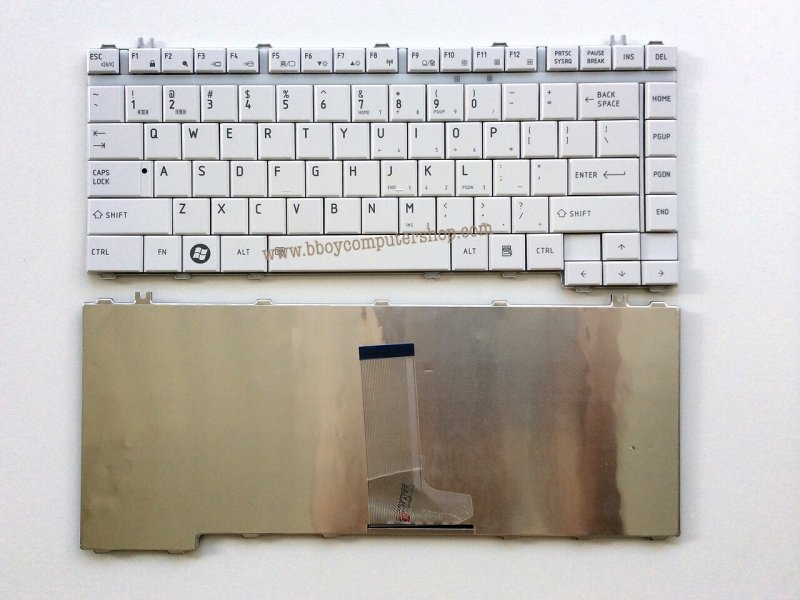 TOSHIBA Keyboard คีย์บอร์ด TOSHIBA SATELLITE A300 A200 L200 M200 M300 สีขาว