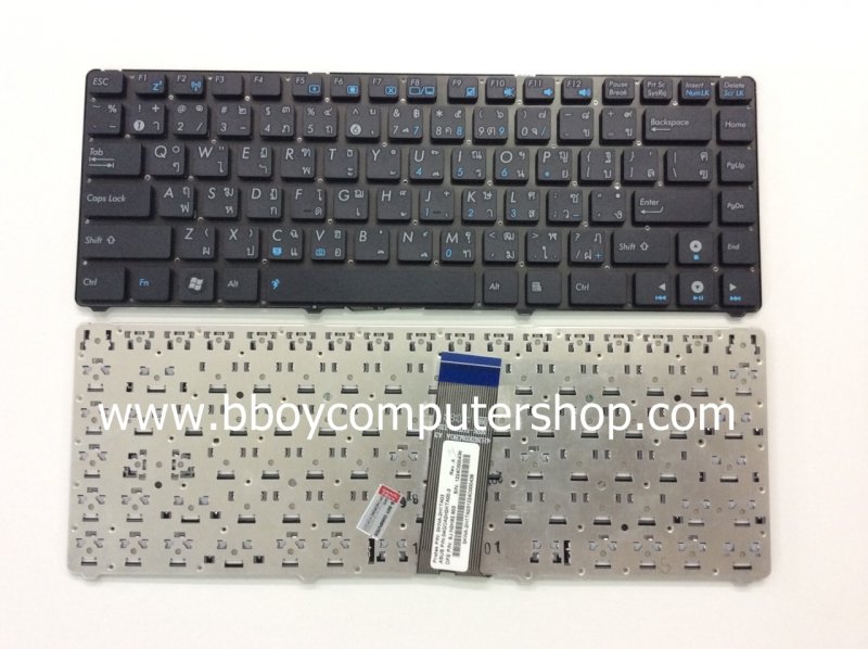 ASUS Keyboard คีย์บอร์ด ASUS EEE PC1201 1215B 1215BT 1215N 1215P 1215T 1225B สีดำ ไทย-อังกฤษ