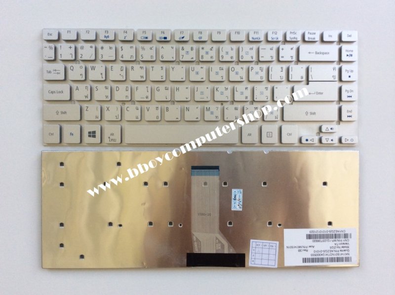 ACER Keyboard คีย์บอร์ด ACER ASPIRE V3-431 V3-471 V3-471G สีบรอนซ์  ภาษาไทย-อังกฤษ +