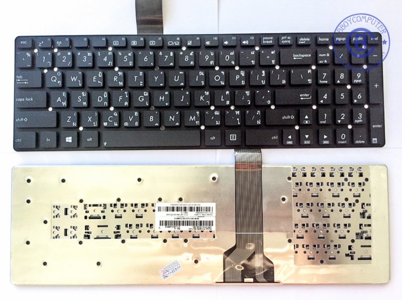 ASUS Keyboard คีย์บอร์ด ASUS K55 K55A K55DE K55DR K55N K55VD K55VJ K55VM K55VS ไทย อังกฤษ ***+++