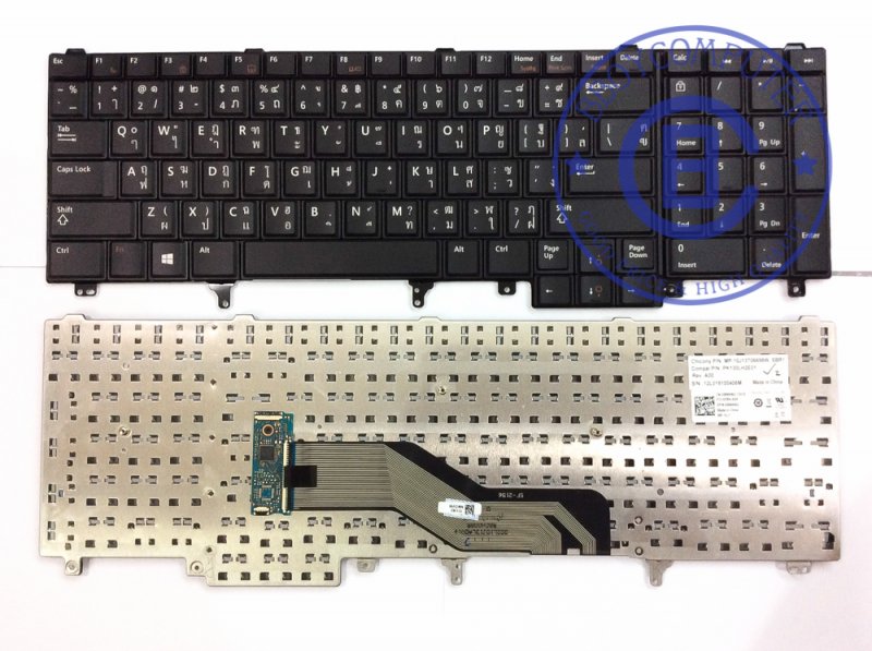 DELL Keyboard คีย์บอร์ด DELL Latitude  E6520 E6530 E6540 ไทย อังกฤษ ***+++