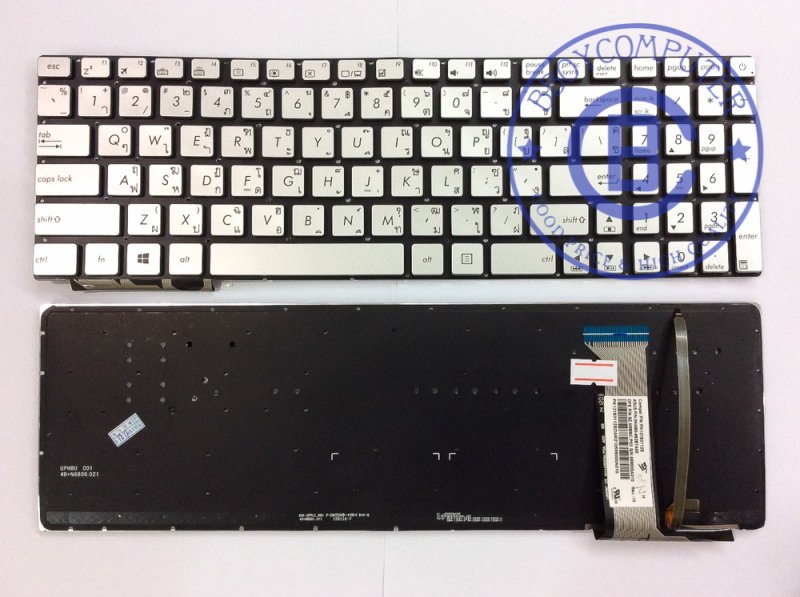 ASUS Keyboard คีย์บอร์ด R552JK R552JV R552LF R750JK R750JV  GL552 G551 N551 N550  N750JK N750JV ไทย อังกฤษ มีไฟ Backlite