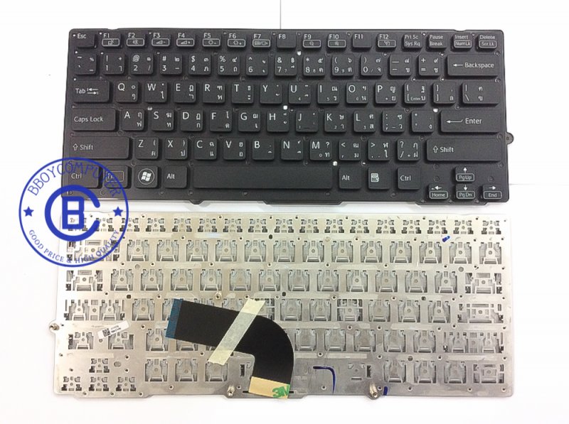 SONY Keyboard คีย์บอร์ด SONY VAIO VPC- SB / SD VPCSB VPCSD Series  สีดำ ไทย-อังกฤษ