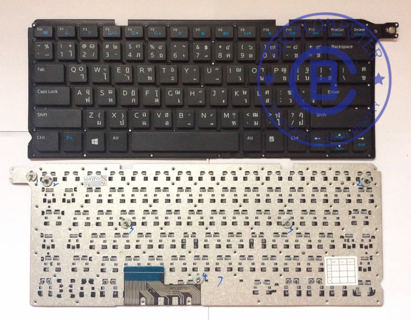 DELL Keyboard คีย์บอร์ด Dell Vostro 5460 V5460 V5460D 5470 V5470 5470R 5480 V5480 V5480D ไทย อังกฤษ *+