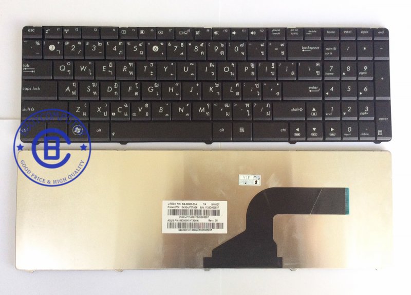 ASUS Keyboard คีย์บอร์ด ASUS k53s X54 X54L X54XI X54XB X54C A54L X54H X54HY N53S X61SL TH-EN