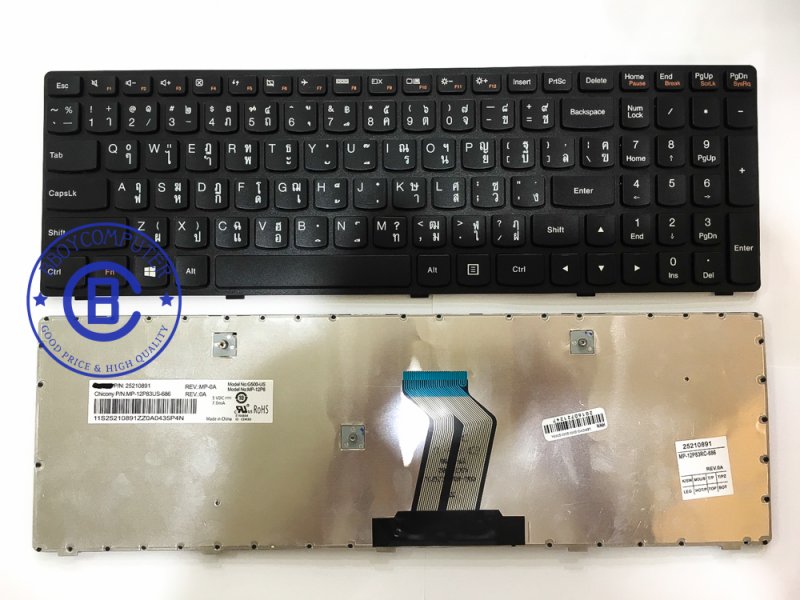 LENOVO Keyboard คีย์บอร์ด LENOVO G500 G505 G505A G510 G700 G700A G710 TH-EN. **++