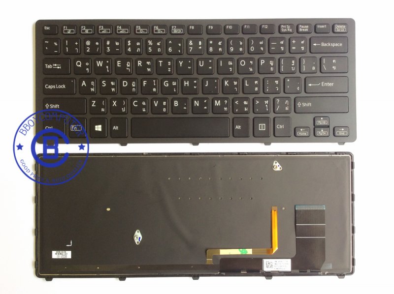 SONY Keyboard คีย์บอร์ด SONY VAIO SVF14N TH-EN  สีดำ