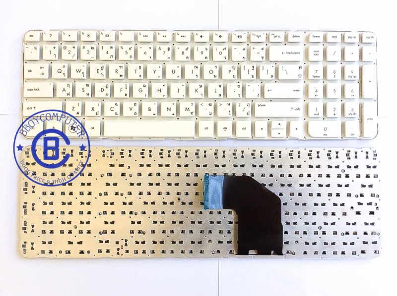 HP Keyboard คีย์บอร์ด HP Pavilion G6-2000 G6-2001 G6-2200 G6-2300 สีขาว ไทย อังกฤษ