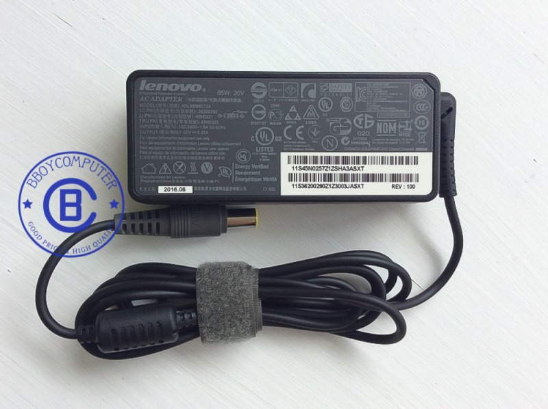LENOVO Adapter อะแดปเตอร์ ของแท้  LENOVO 20V 3.25A  65W หัว 7.9*5.5  LENOVO THINKPAD SL410 R60 R61 T400 X200 T61