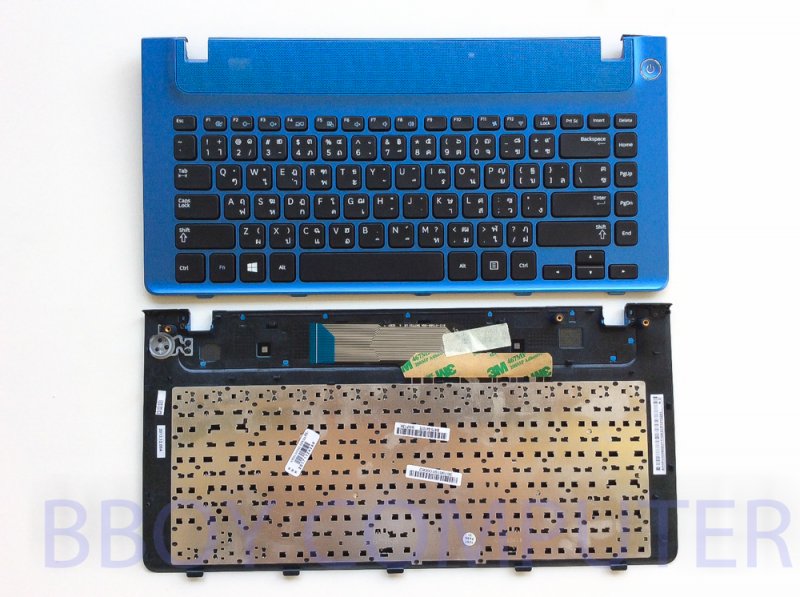 SAMSUNG Keyboard  คีย์บอร์ด SAMSUNG NP350 NP355 SERIES สีฟ้า TH-EN