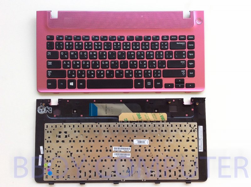 SAMSUNG Keyboard  คีย์บอร์ด SAMSUNG NP350 NP355 SERIES สีชมพู TH-EN
