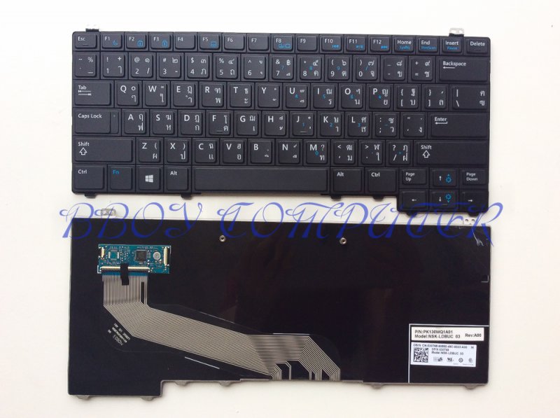 DELL Keyboard คีย์บอร์ด DELL Latitude E5440 NX0T3 ไทย-อังกฤษ