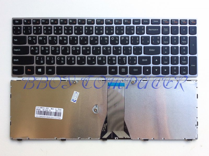 LENOVO KEYBOARD คีย์บอร์ด LENOVO IDEAPAD G50-70 Z50-70 Z50-75 Z51-70 300-15ISK 300-15IBR 500-15ISK TH-EN สีเทา (ไทย-อังกฤษ)