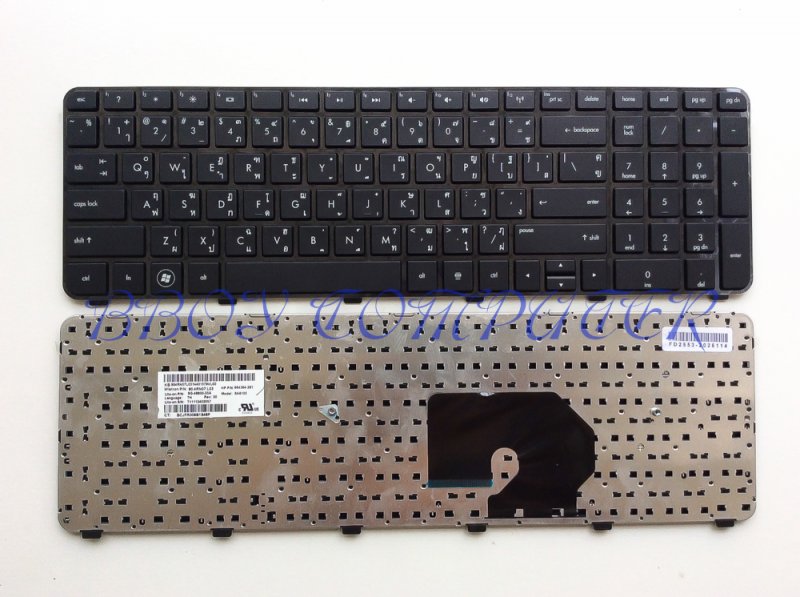 HP KEYBOARD คีย์บอร์ด HP Pavilion DV7-6000 DV7-6100 DV7t-6000 DV7t-6100 DV7t-6B00 DV7t-6C00 DV7-6C21NR DV7-6C22NR DV7-6C67NR DV7-6C80US AENK5U034384A 60945-257 ไทย-อังกฤษ
