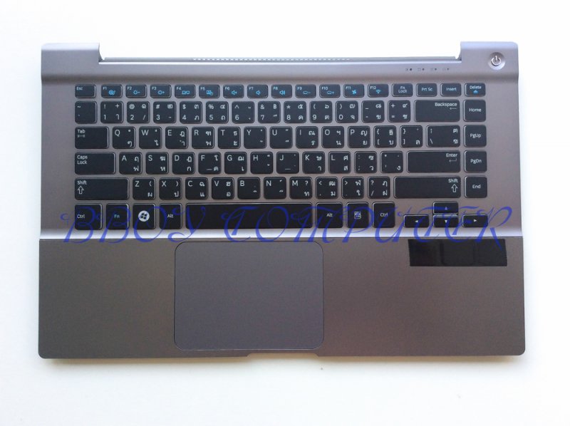 SAMSUNG Keyboard คีย์บอร์ด SAMSUNG NP700Z4A NP700Z4AH NP-700Z4B 700Z4C สีเทา พร้อมบอดี้ TH-EN Cover C