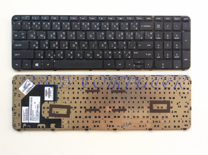 HP Keyboard คีย์บอร์ด HP Pavilion 15B 15-B 15-B000 15-B058SR 15-B1000 15-b123nr 15-b140us 15-b142dx 15-b143cl TH-EN สกรีนจาง