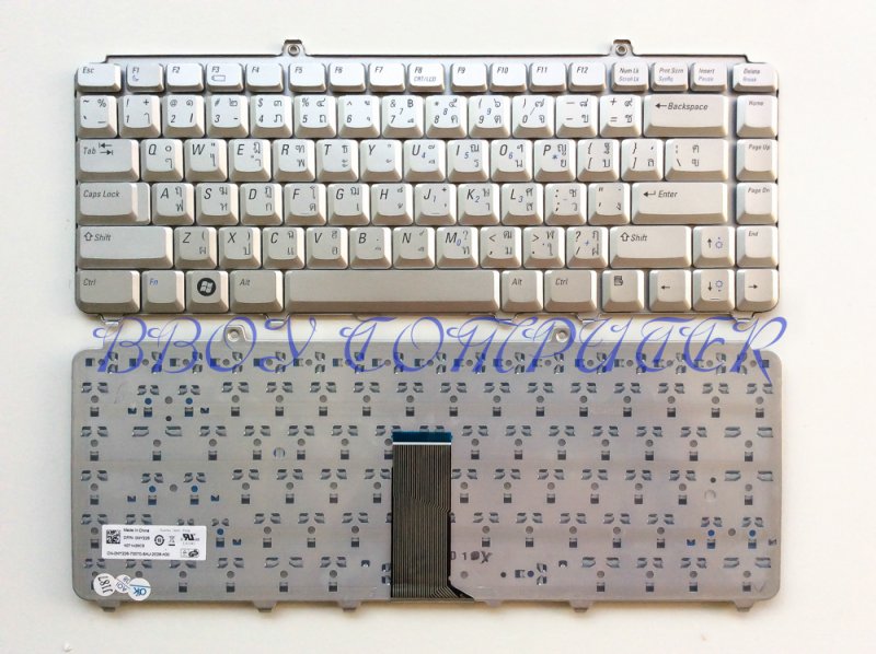 DELL Keyboard คีย์บอร์ด DELL INSPIRON 1410 1420 1521 1525 1526 1540 1545 สีบรอนส์ TH-EN