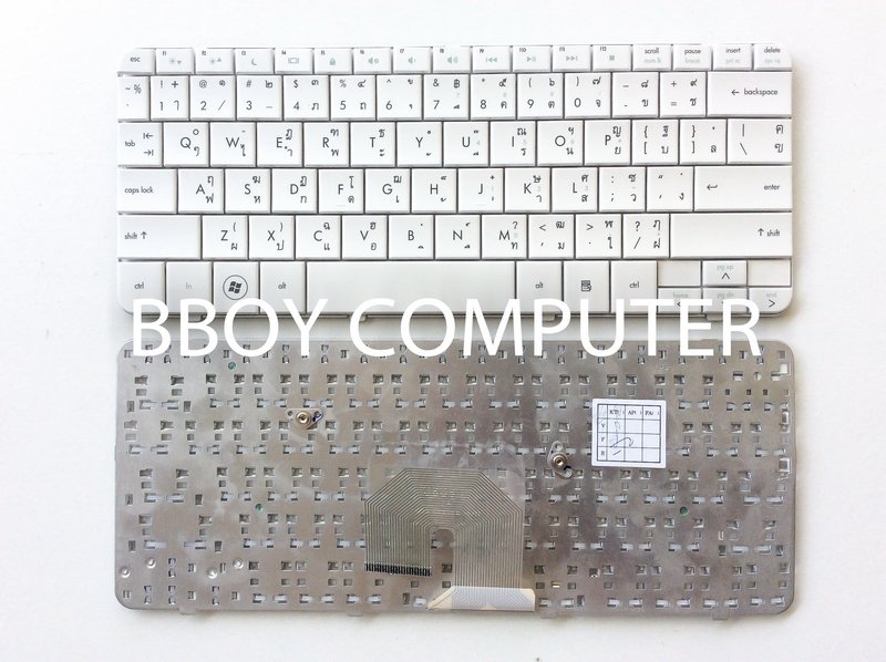 HP Keyboard คีย์บอร์ด HP PAVILION DV2 DV2-1000 DV2-1100 DV2-1200 สีขาว TH-EN