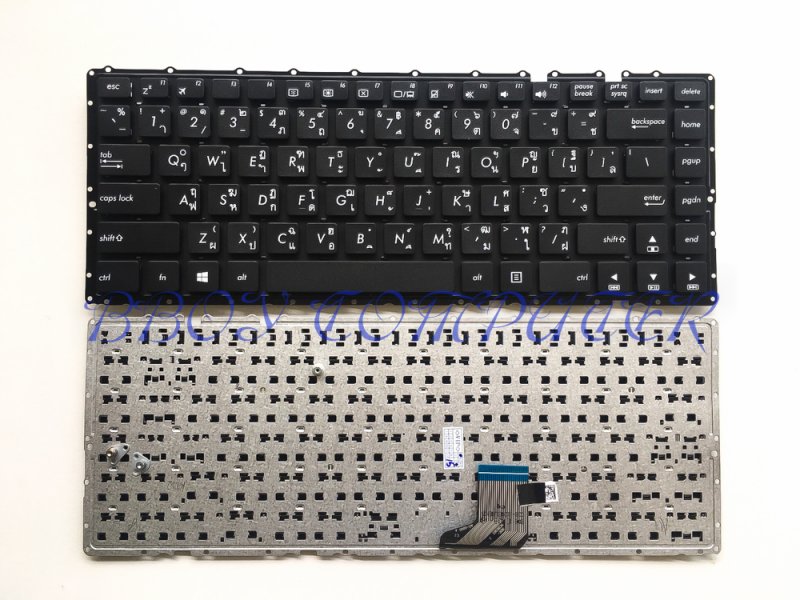 ASUS Keyboard คีย์บอร์ด ASUS K401L A401 A401L K401 K401LB MP-13K83US-9206 ไทย อังกฤษ