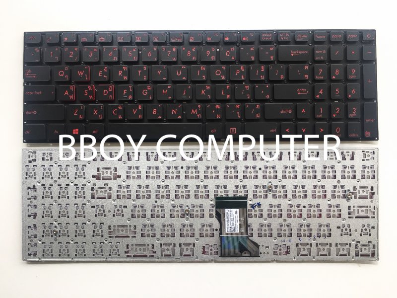 ASUS Keyboard คีย์บอร์ด ASUS G501 Q501 N501 UX501 UX501JW N541 N541 N541L N541LA Q501L Q501LA N501 NX51A UX52 UX52A UX52V UX52VS สีดำ TH-EN *+