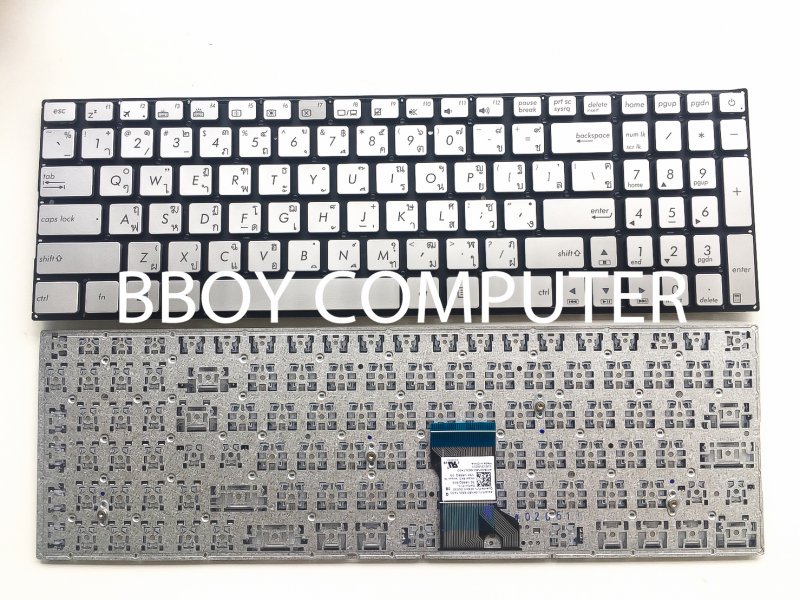ASUS Keyboard คีย์บอร์ด N541 N541L N541LA Q501 Q501L Q501LA N501 NX51A UX52 UX52A UX52V UX52VS สีบรอนส์ TH-EN
