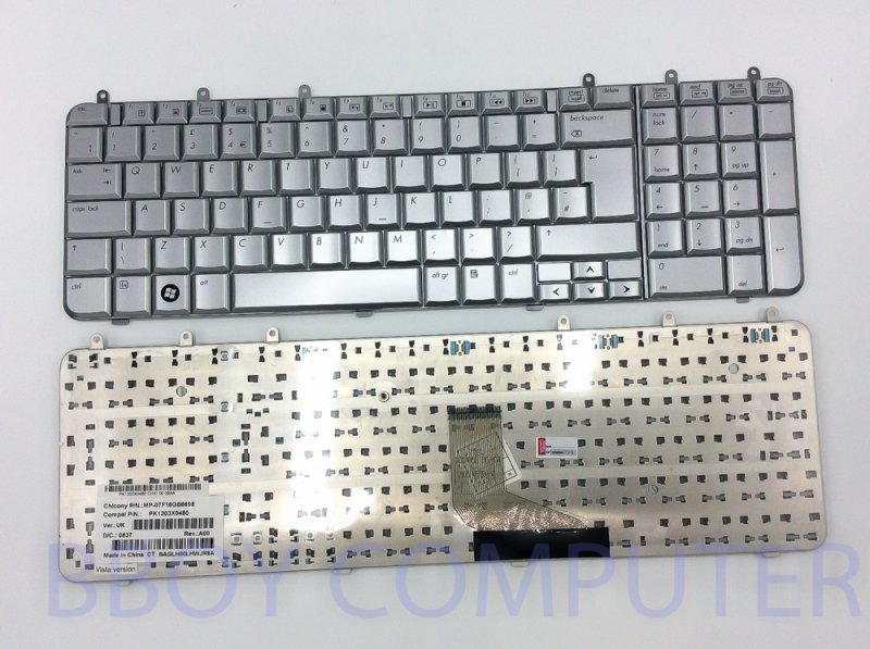 HP Keyboard คีย์บอร์ด HP Pavilion DV7 Series สีบรอน