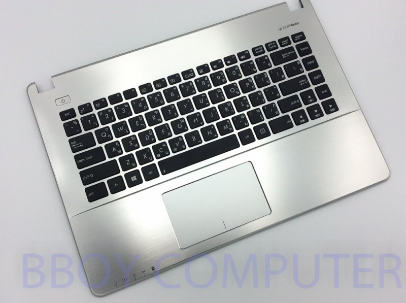 ASUS Keyboard คีย์บอร์ด ASUS X450 X450C X450CA X450CC X450CP X450L X450LA ASUS K450 K450C K450CA K450CC สีเงิน พร้อมบอดี้ TH-EN 
