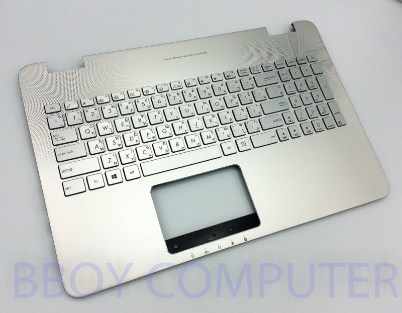 ASUS Keyboard คีย์บอร์ด ASUS N551 N551J N551JB N551JKM N551Z G551 GL551 ไทย-อังกฤษ สี Silver พร้อมบอดี้