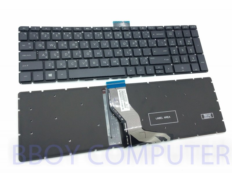HP Keyboard คีย์บอร์ด HP 15-CC 15-BW 15-BS 15-CB 15-BS015DX ไทย อังกฤษ สีดำ มีไฟ Backlight ++