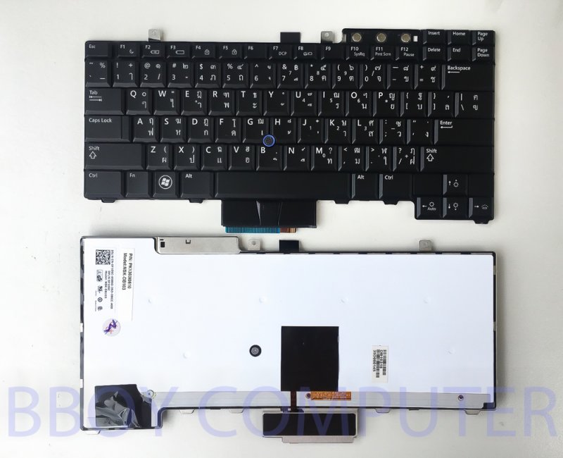 DELL Keyboard คีย์บอร์ด DELL Latitude E6400 E6500 E6510 E5500 E5400 E5510 E5410 ไทย-อังกฤษ