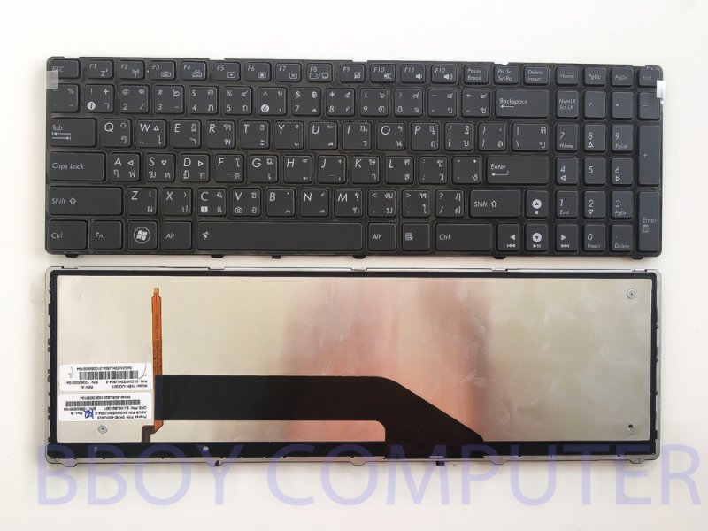 Asus Keyboard คีย์บอร์ด ASUS K50 K50A K50C K50ID K50IE K50IJ K50IL K50IN K50IP / K51 / K70 K70IJ / F52 F52Q / X5DC X70I มี Backlite TH-EN
