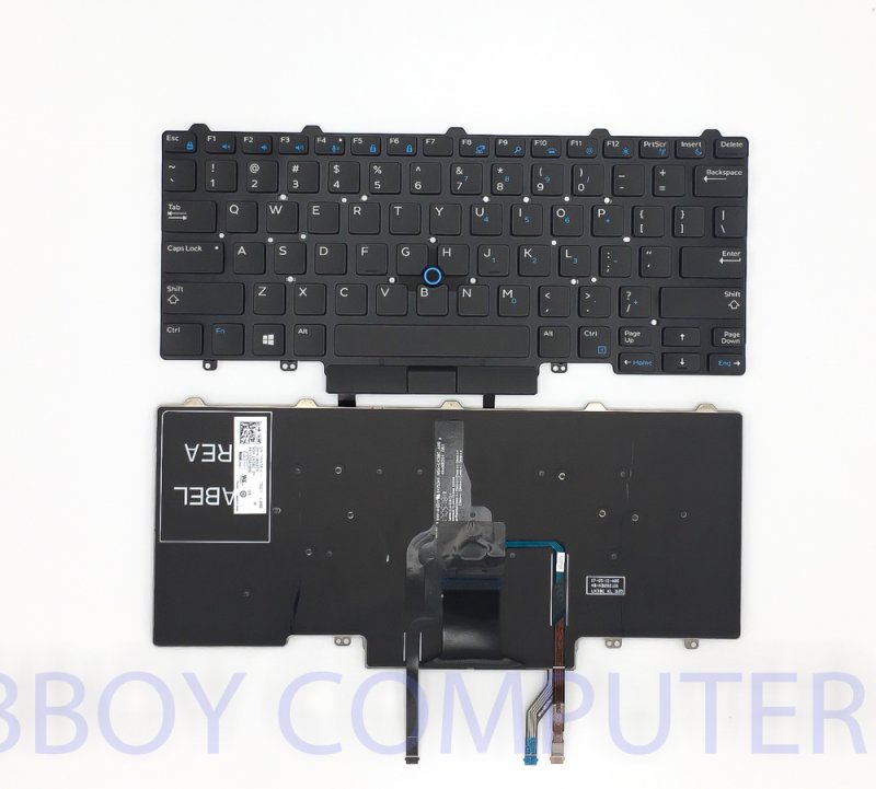 DELL Keyboard คีย์บอร์ด Dell Latitude E5450 E7450 E7470 E5470  7480 มี Point stick- Backlite ไทย อังกฤษ
