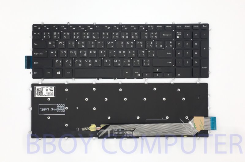 DELL Keyboard คีย์บอร์ด DELL VOSTRO 15 7570 latitude 3500 3580 3590 Inspiron 15 Gaming 7566  7577 15-7566 15-5567 15-5565 17 5765 5767  3593 5570 5575 5770 5775 7570 G3-15 3590  G7-15 7588  G3 3579 G3 3779 G5 5587  votro 7570  มีไฟ Backlite ไทย-อังกฤษ  *+