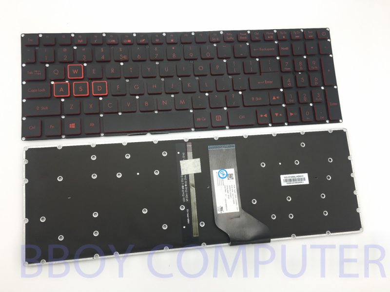 ACER Keyboard คีย์บอร์ด ACER NITRO 5 AN515-51 51-57SV AN515-52 Red Letter พร้อม Backlight *+