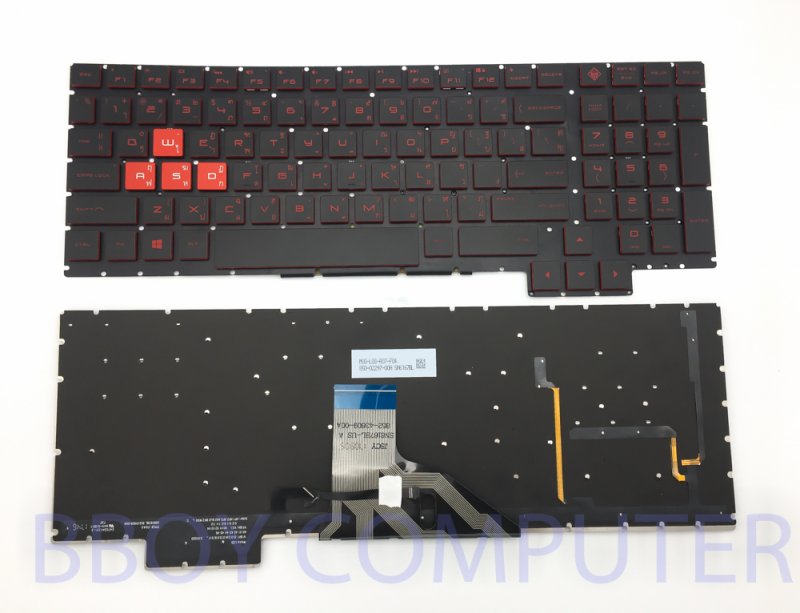 HP Keyboard คีย์บอร์ด HP OMEN 15-CE 15-CE000 15-CE006TX 007TX 008TX 004TX Series Backlit Red Printing ไทย-อังกฤษ