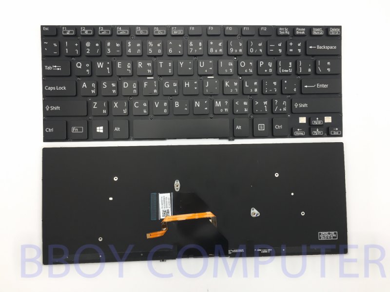 SONY Keyboard คีย์บอร์ด KEYBOARD Sony SVF14 14E SVF14A SVF14E SVF142 SVF142C1WW SVF1421C5E svf142c29u svf14218sgb (สีดำ) (TH-US) ไม่มีไฟ Backlite นะครับ