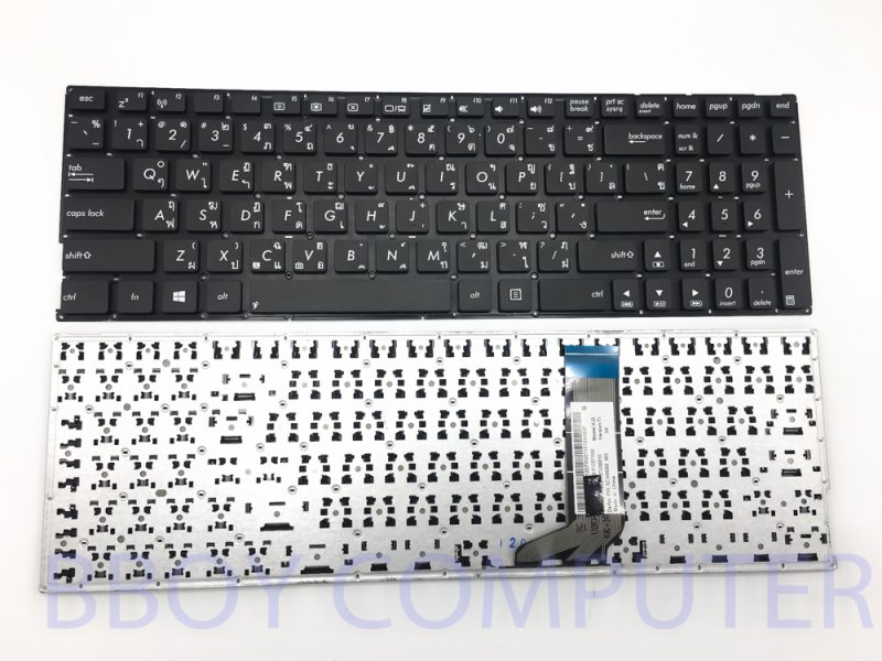 ASUS Keyboard คีย์บอร์ด ASUS K556 A556 X556 K556U A556UA X556 X556UA X556UB X556UF X556UJ X556UQ X556UR X556UV สีดำ TH-EN *+