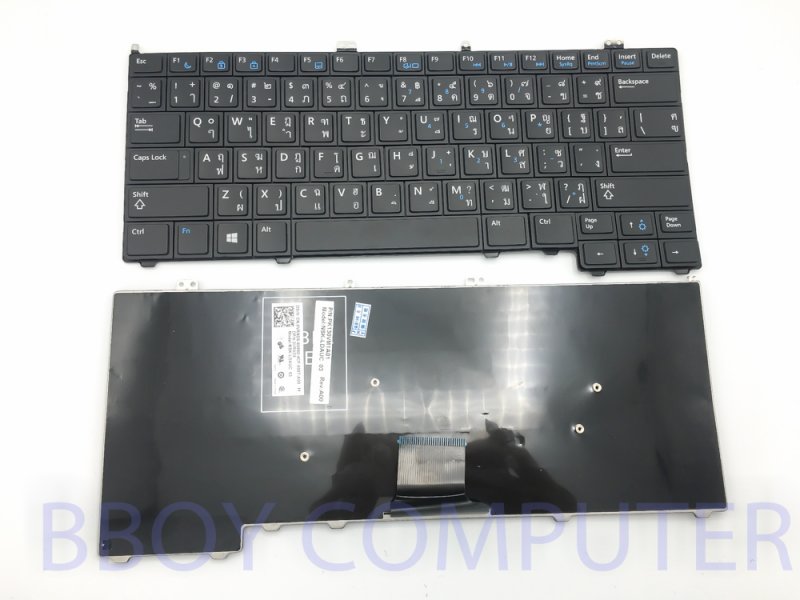 DELL Keyboard คีย์บอร์ด DELL LATITUDE 12 7000 E7240 E7440 E7420D อังกฤษ+sticker ไทย