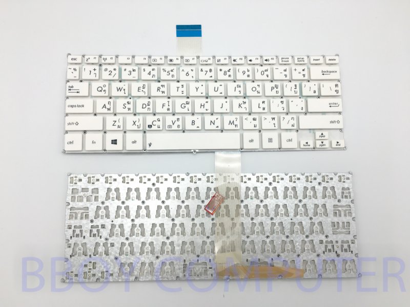 ASUS Keyboard คีย์บอร์ด ASUS X200 X200CA X200MA X200LA F200 F200CA F200MA R202CA R202LA (สายแพรยาว) สีขาว TH-EN