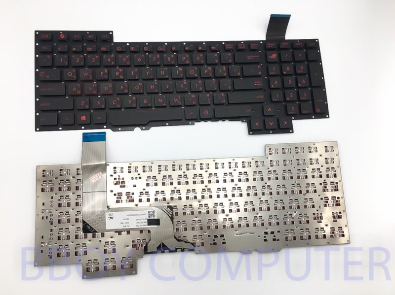 ASUS Keyboard คีย์บอร์ด ASUS G751 G751JL G751JM G751JT G751JY ไทย-อังกฤษ สีแดง