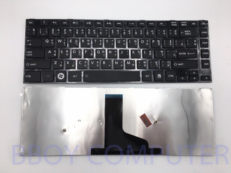 TOSHIBA KEYBOARD คีย์บอร์ด TOSHIBA SATELLITE L40-A C40D S40-A S40D-A S40DT-A S40T-A C40 C40D-A C40-A C45 C45D-A S40-B S40D-B S40DT-B S40T-B สีดำ ไทย อังกฤษ
