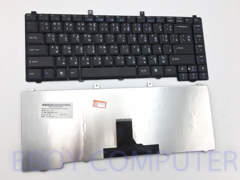 ACER Keyboard คีย์บอร์ด ACER Aspire 1400 1410 1600 3000 3020 3680 5050 5510 5550 5570 5580 ไทย-อังกฤษ